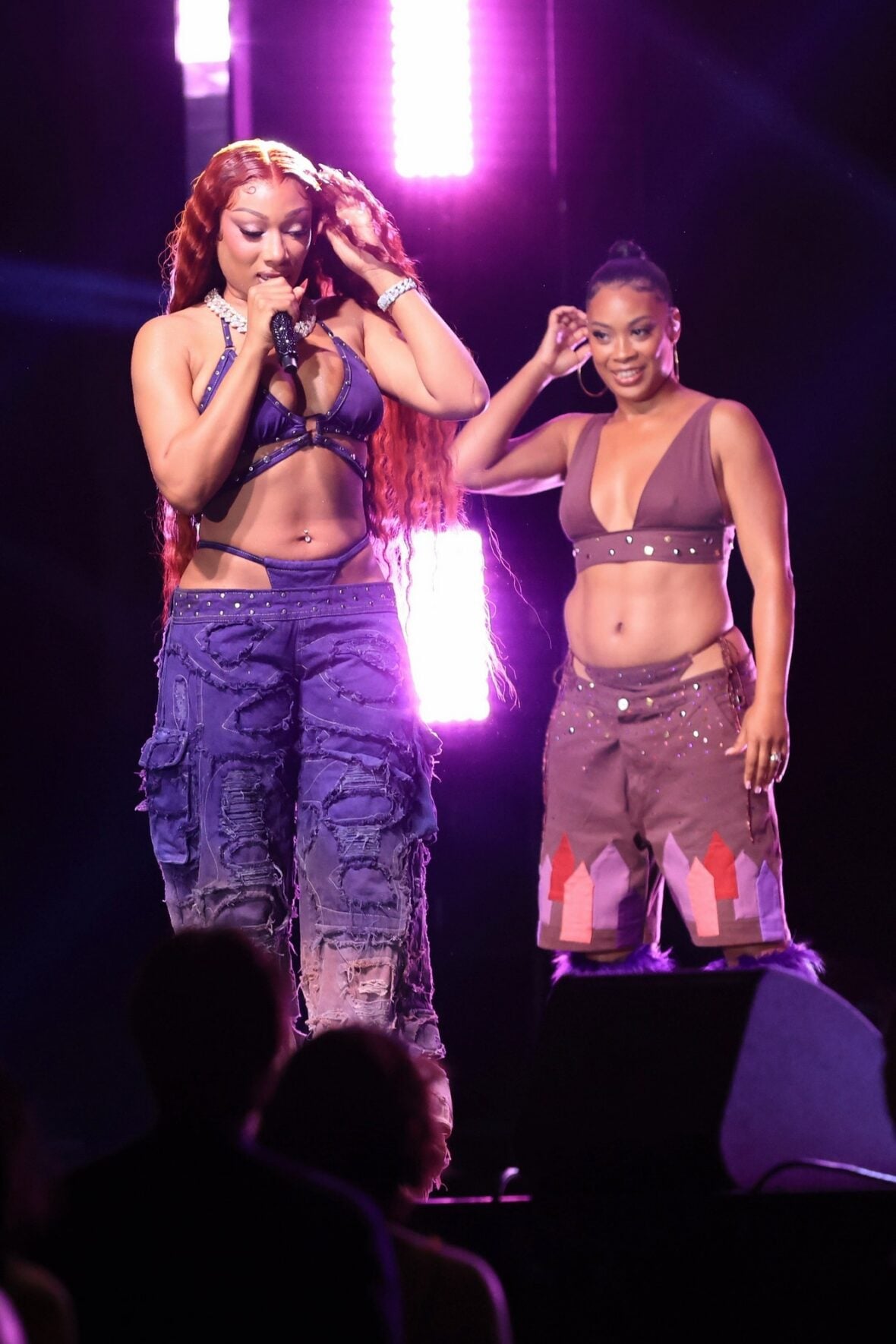Megan thee Stallion films a concert scene for the "Baywatch" reboot