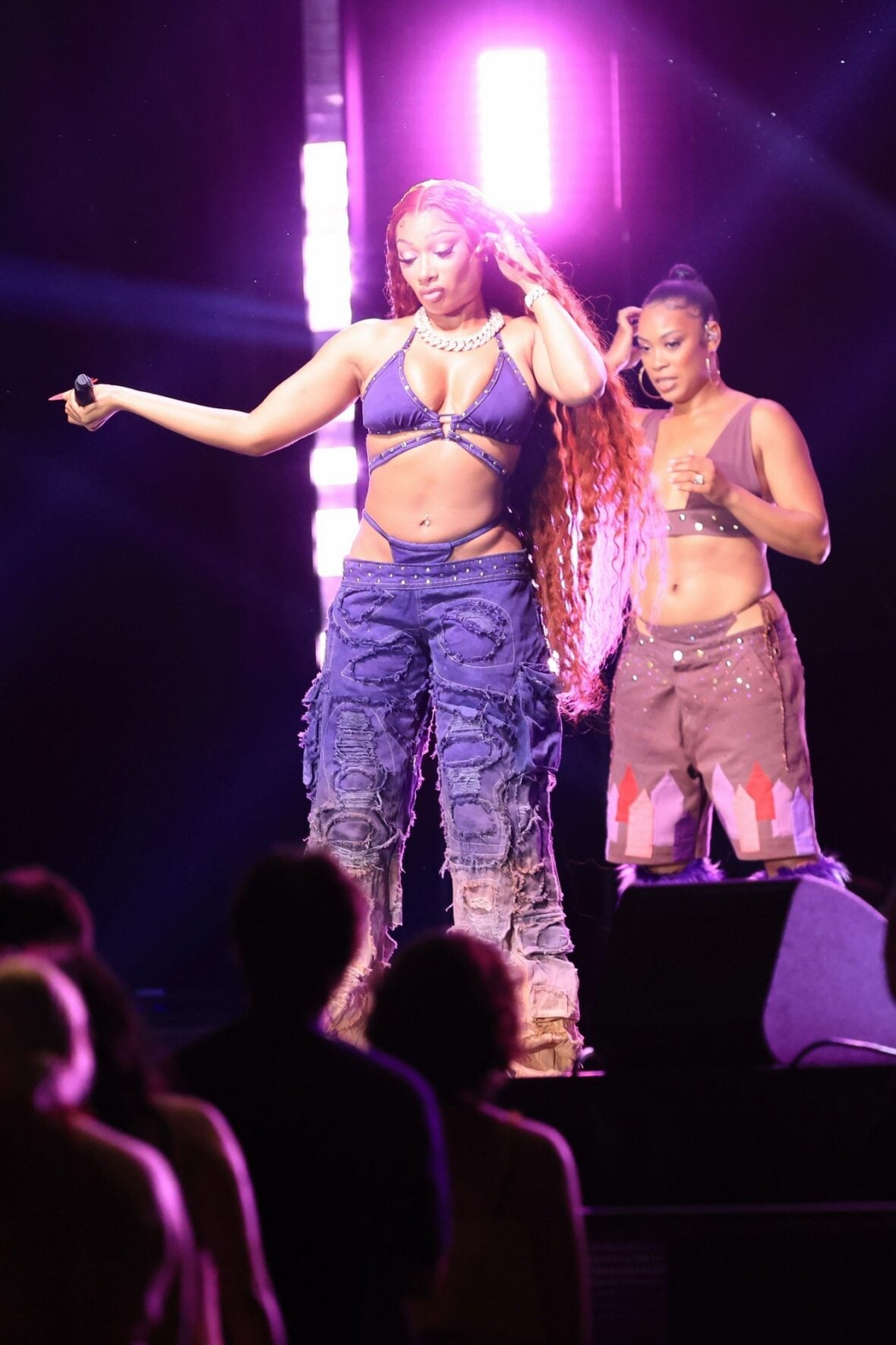 Megan thee Stallion films a concert scene for the "Baywatch" reboot