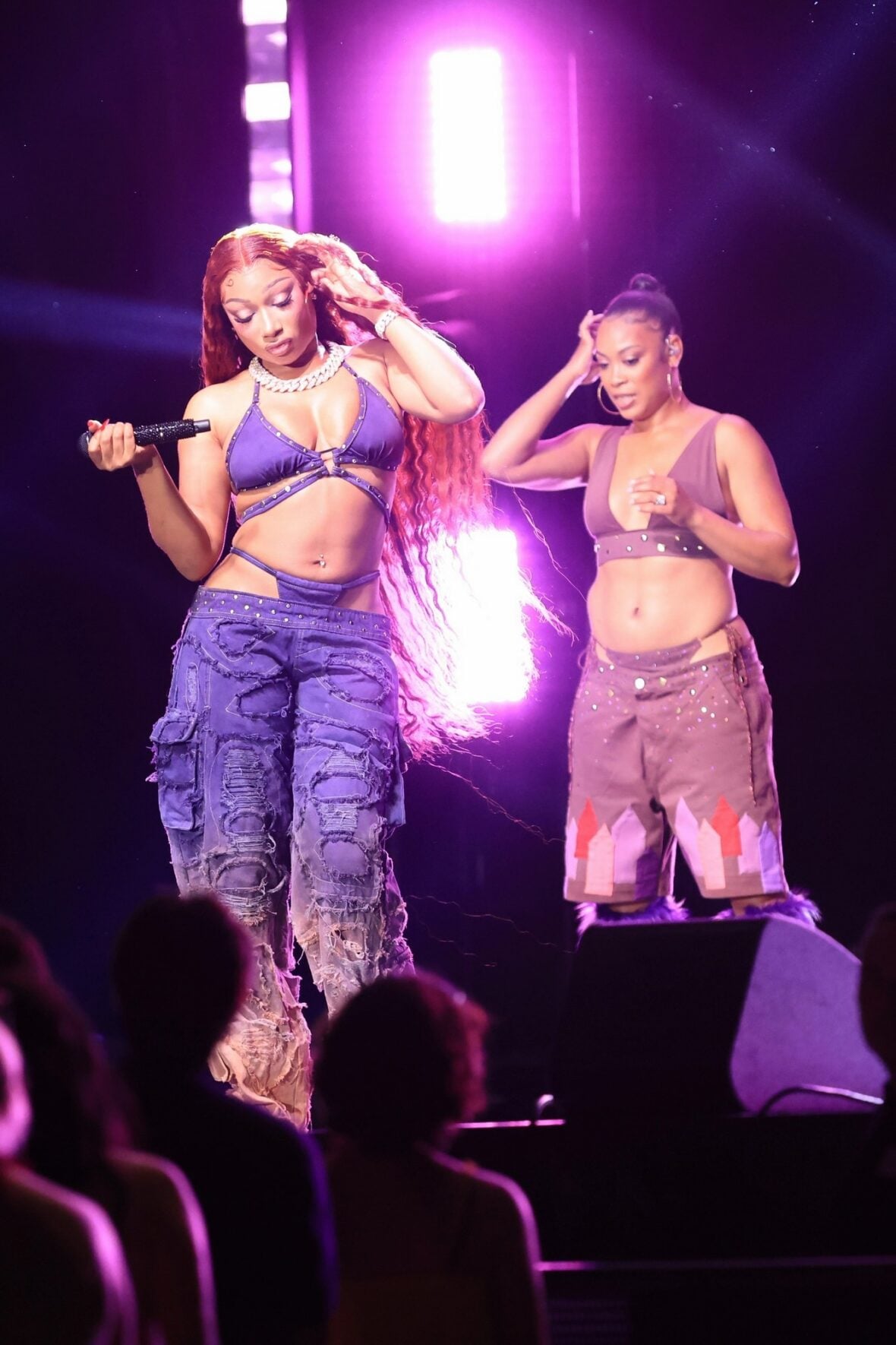 Megan thee Stallion films a concert scene for the "Baywatch" reboot