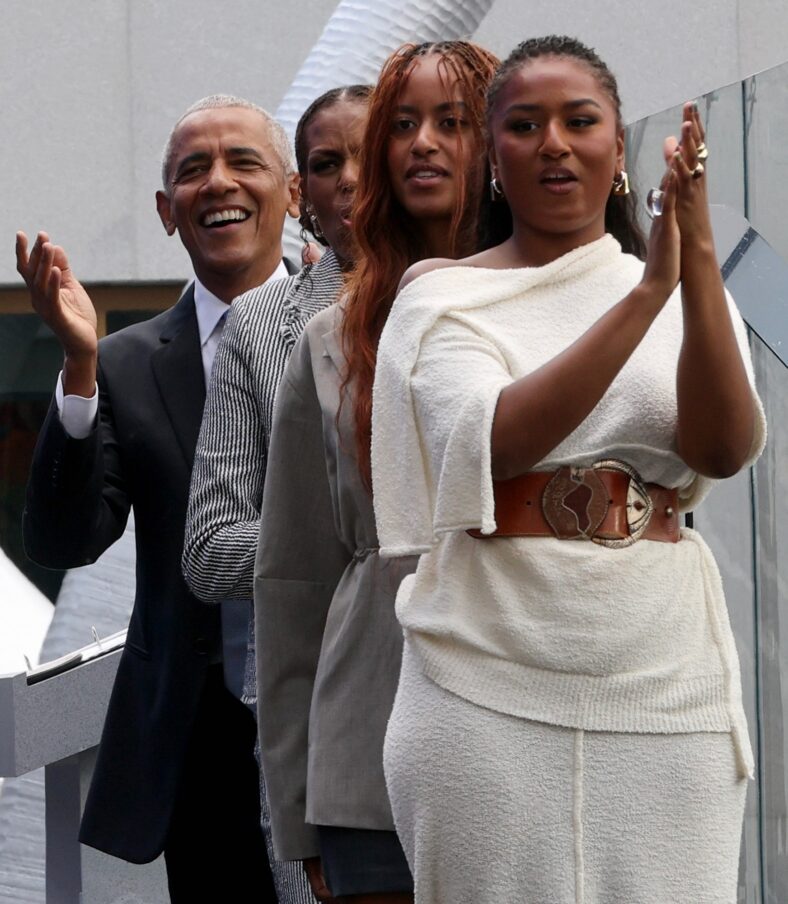 Obama family at Obama Presidential Center Dedication Ceremony