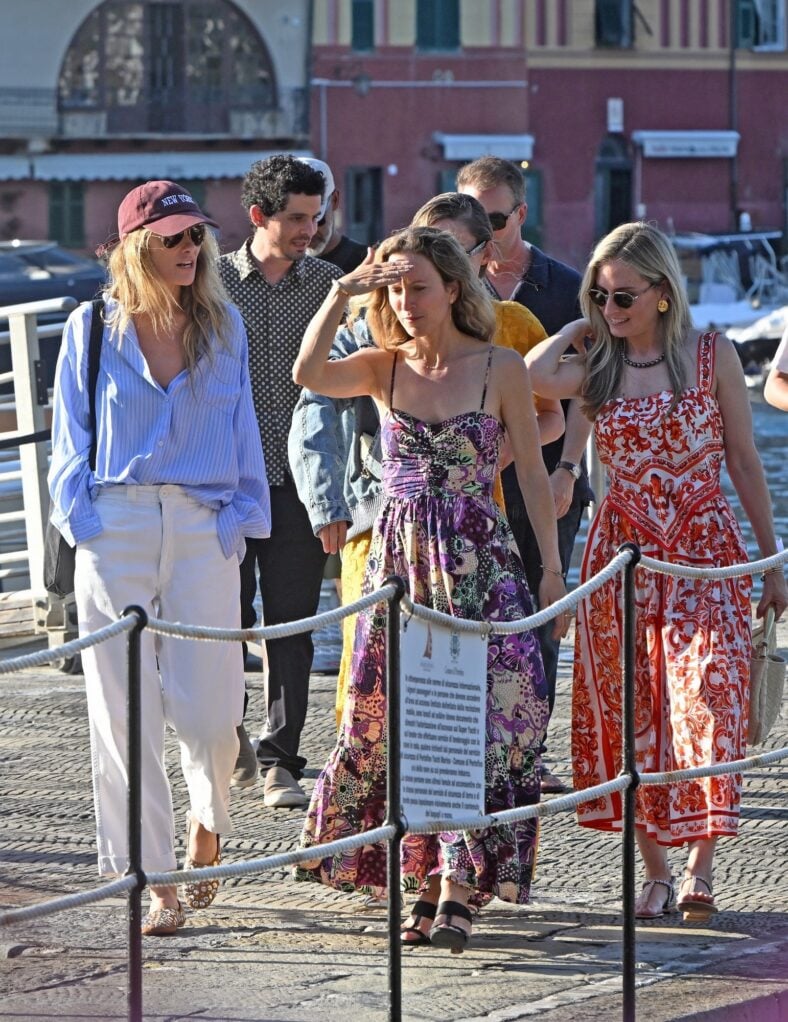 Olivia Wilde, Olivia Hamilton, and Edward Norton on boat deck