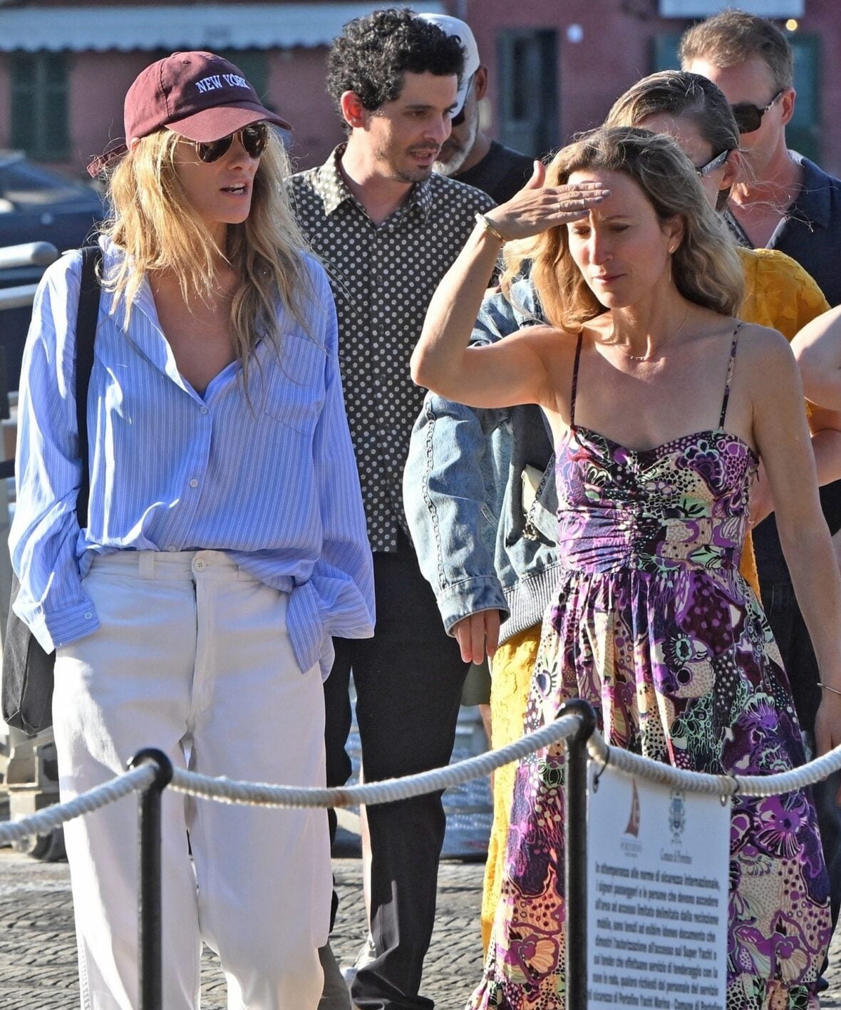 Olivia Wilde, Olivia Hamilton, and Edward Norton on boat deck