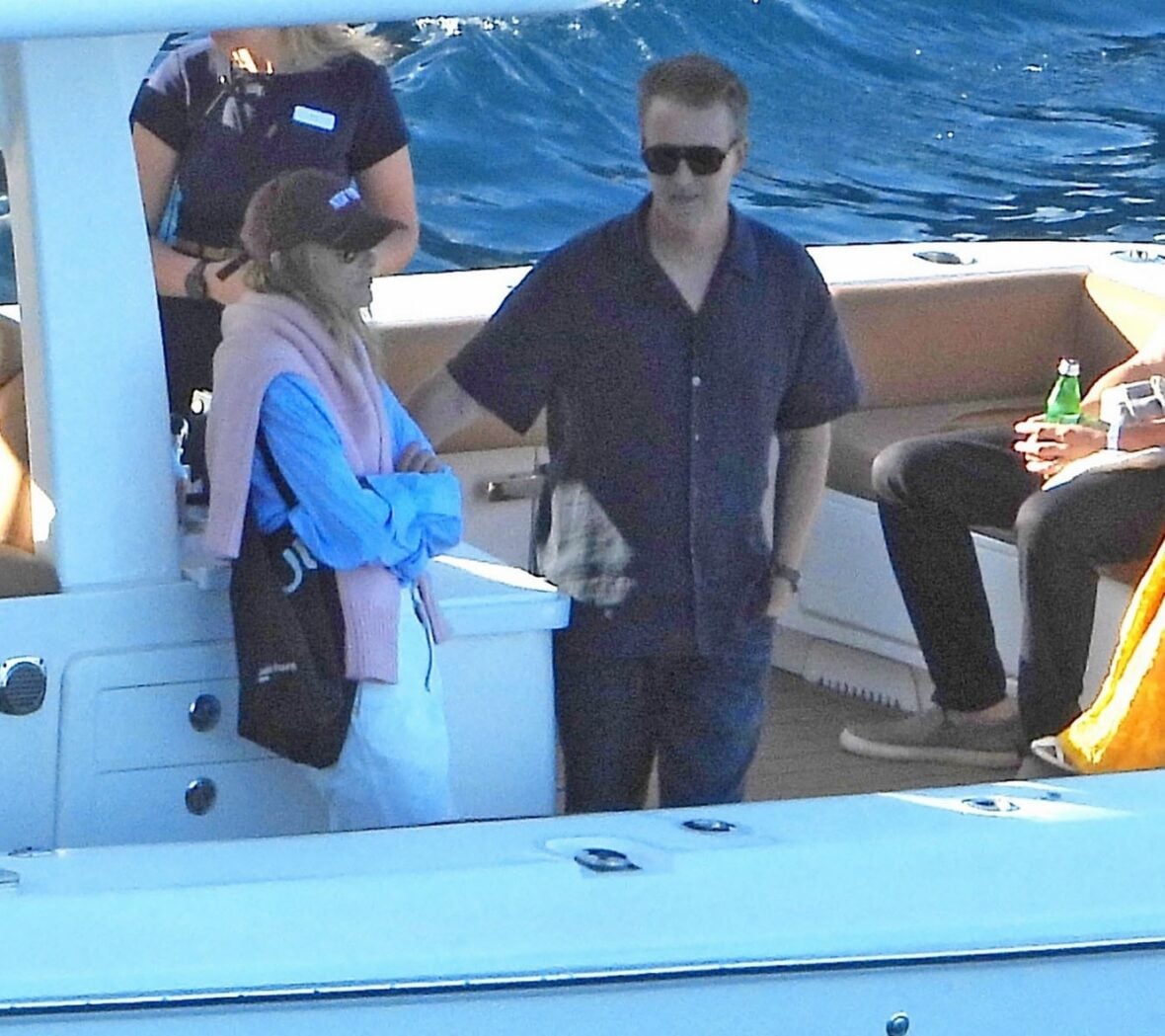 Olivia Wilde and Edward Norton on boat to Portofino