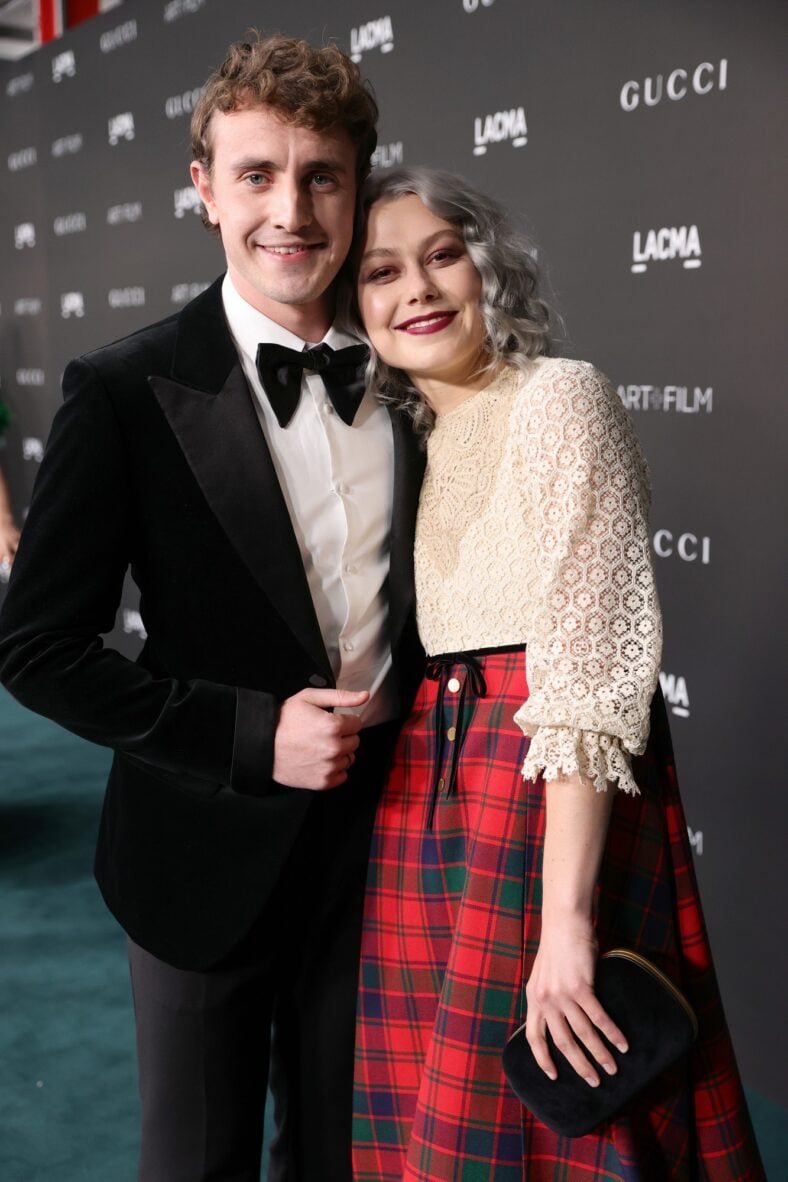 Stock photos of Paul Mescal and Phoebe Bridgers on red carpet