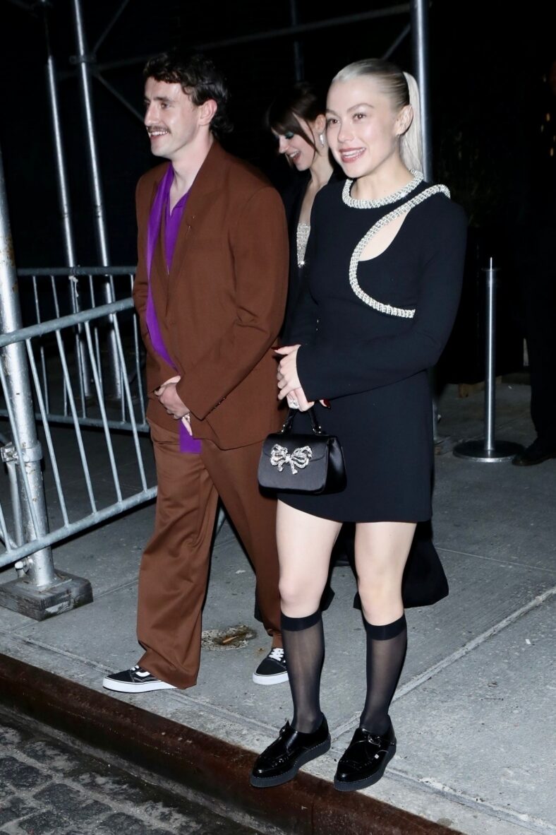 Stock photos of Paul Mescal and Phoebe Bridgers on red carpet