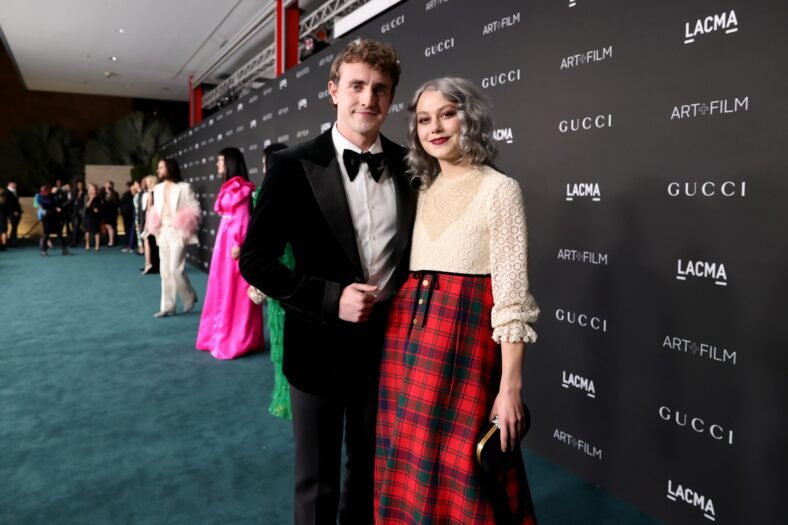 Stock photos of Paul Mescal and Phoebe Bridgers on red carpet