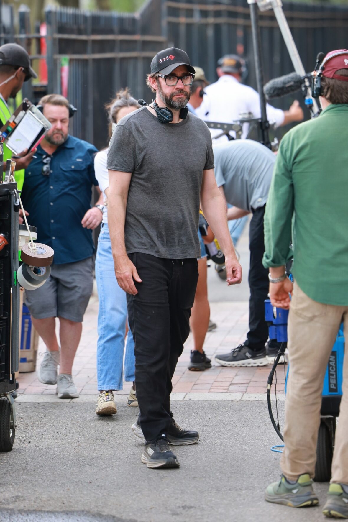 John Krasinski on set of "A Quiet Place Part III"