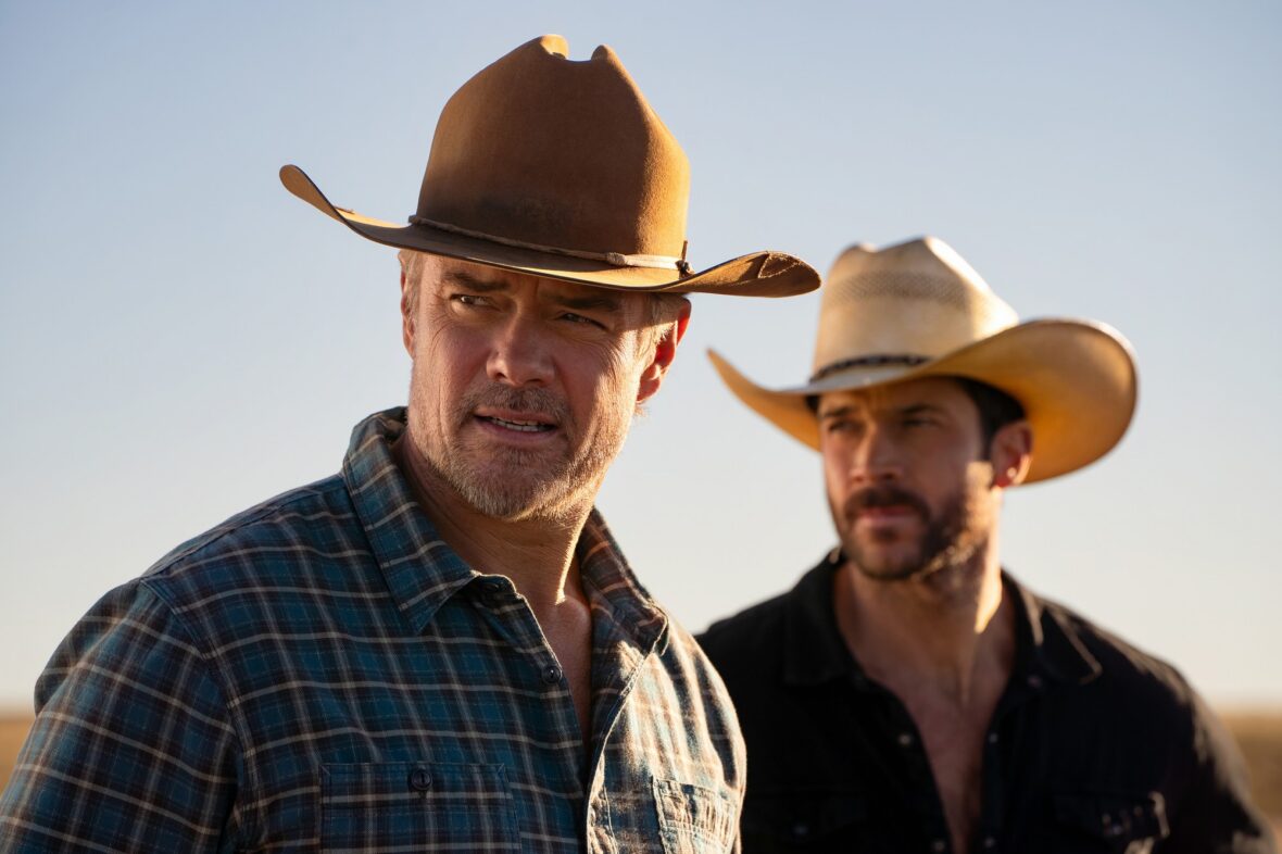 Josh Duhamel and Jack Schumacher in Ransom Canyon season two still