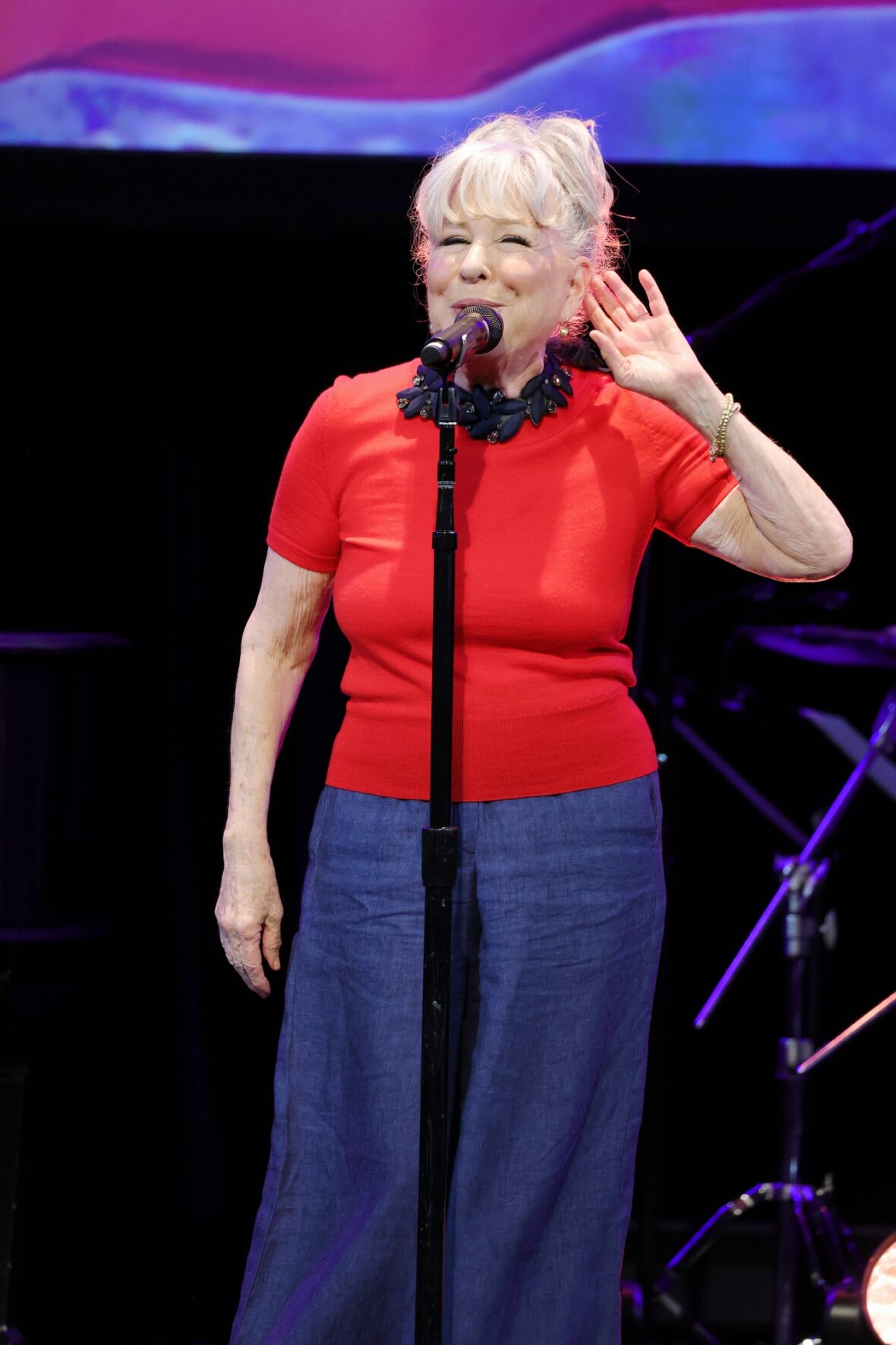 Bette Midler performs onstage during the Rise Up, Sing Out: A Concert for the First Amendment