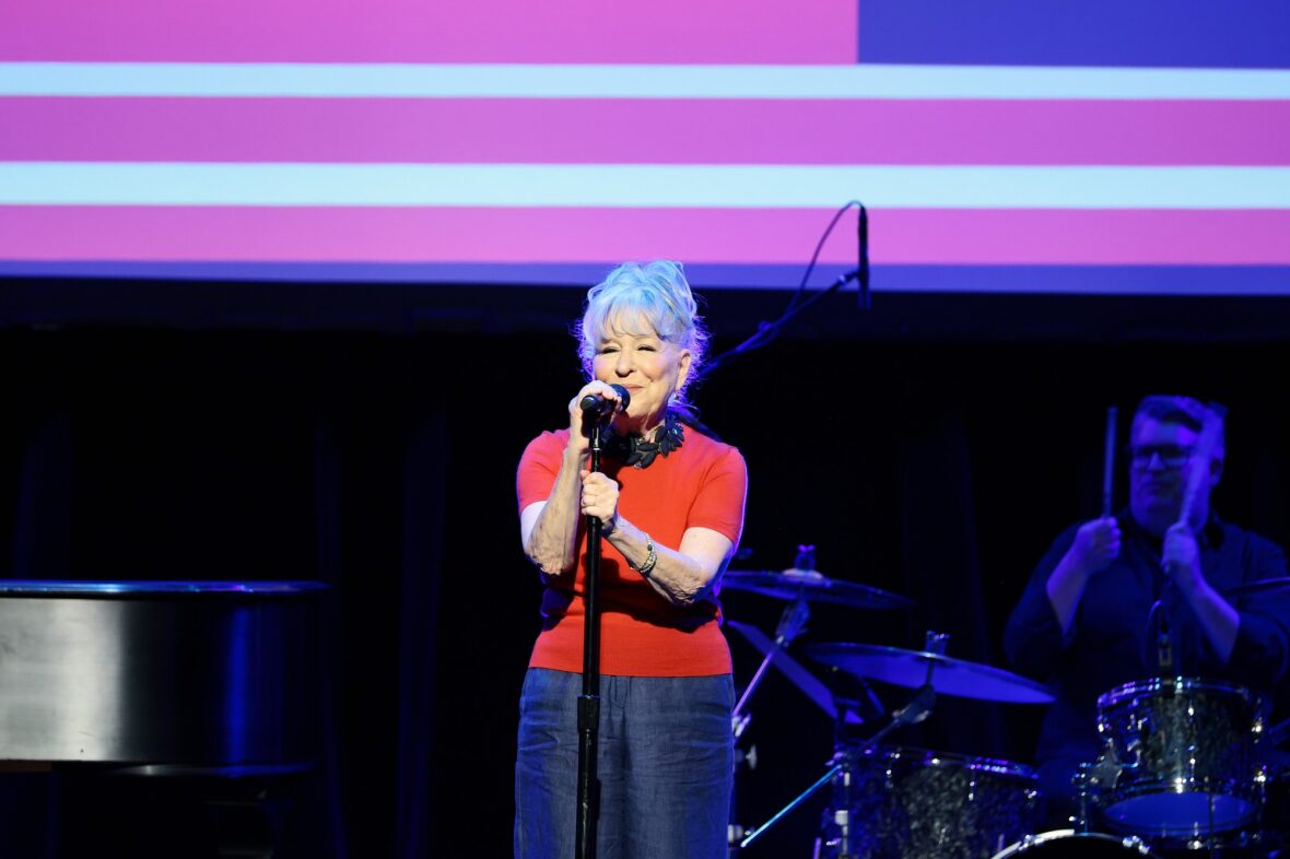 Bette Midler performs onstage during the Rise Up, Sing Out: A Concert for the First Amendment