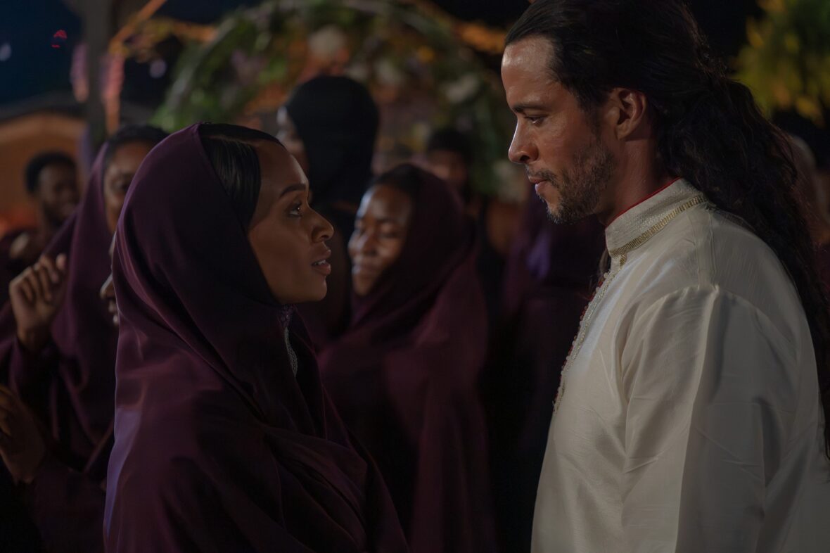 Melissa L Williams and Matt Cedeno in Tyler Perry's Ruthless season six still