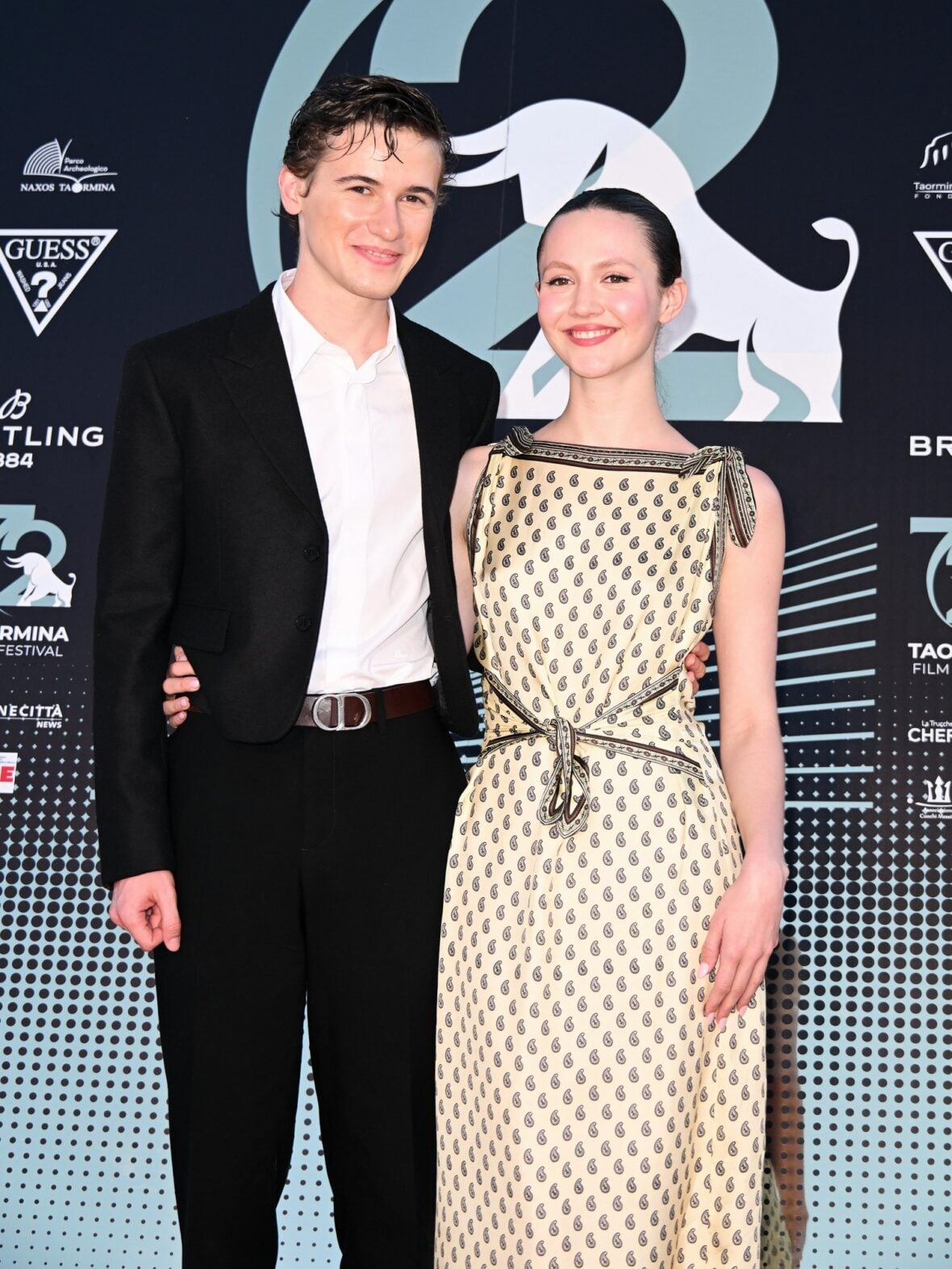 Sam Nivola and Iris Apatow at Toarmina Film Festival