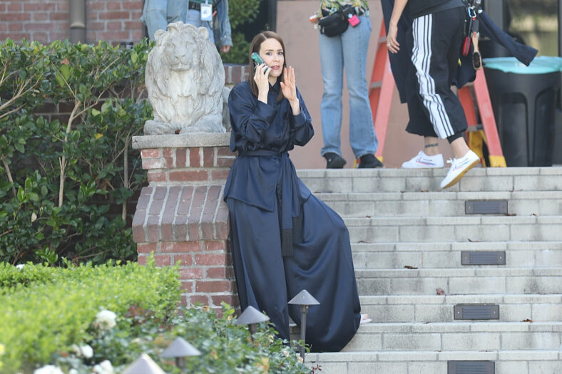 Sarah Paulson filming "All's Fair" season 2
