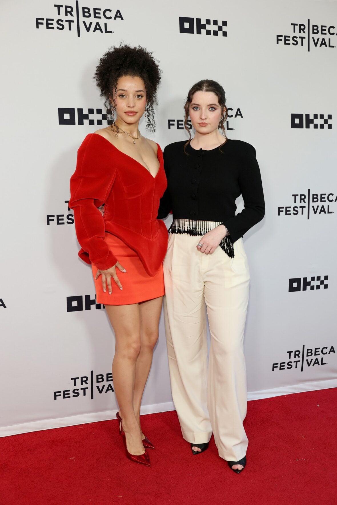 Chase Infiniti and Lucy Halliday attend Vulture: The Testaments/The Handmaid's Tale during the 2026 Tribeca Festival