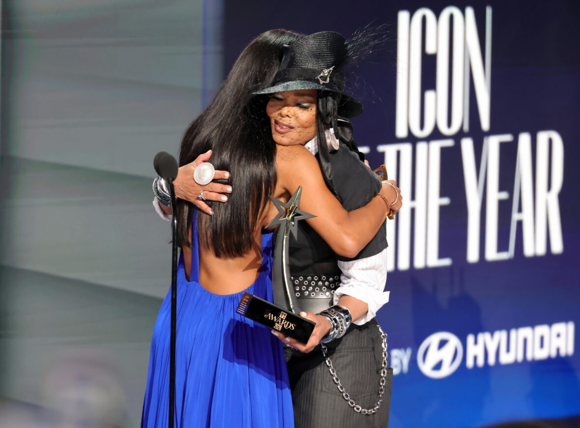Teyana Taylor and Janet Jackson on stage at the BET Awards 2026