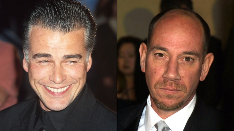 splitscreen image of Ian Buchanan and Miguel Ferrer at red carpet events