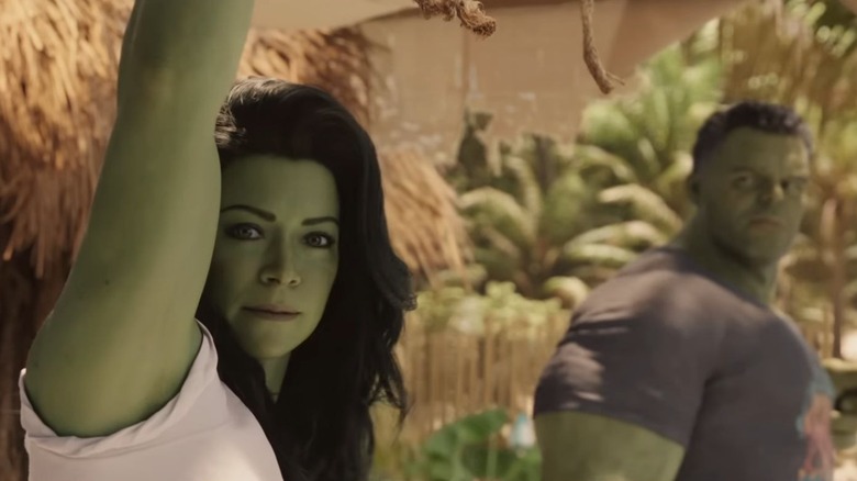 She-Hulk and Hulk train together