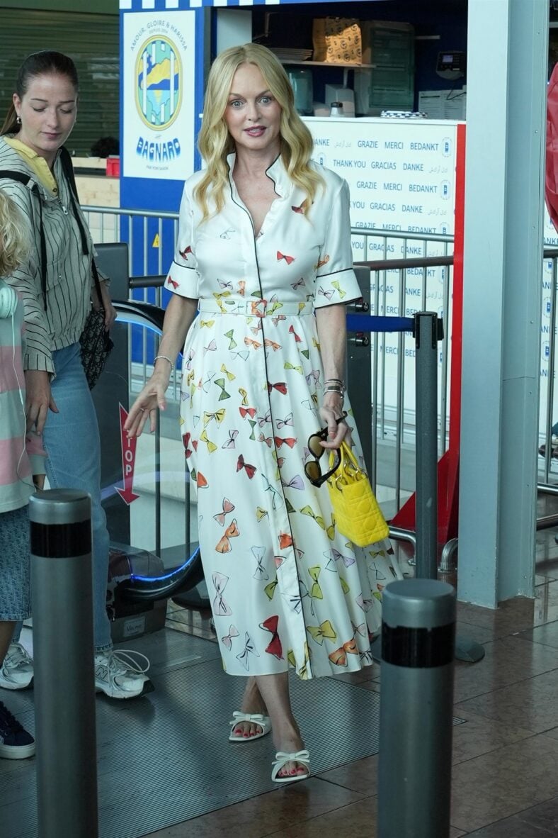 The White Lotus cast films at Nice Airport