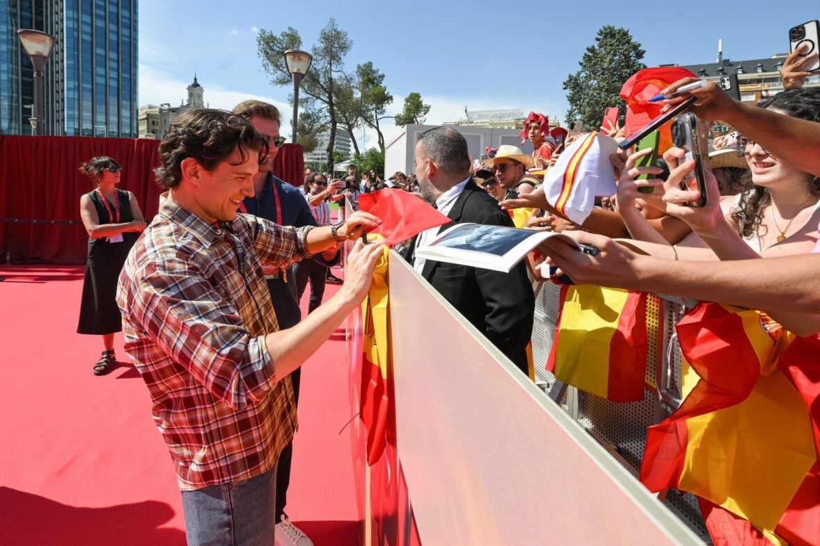 Tom Holland at the Spanish National Football Team's World Cup Kick-off Celebration