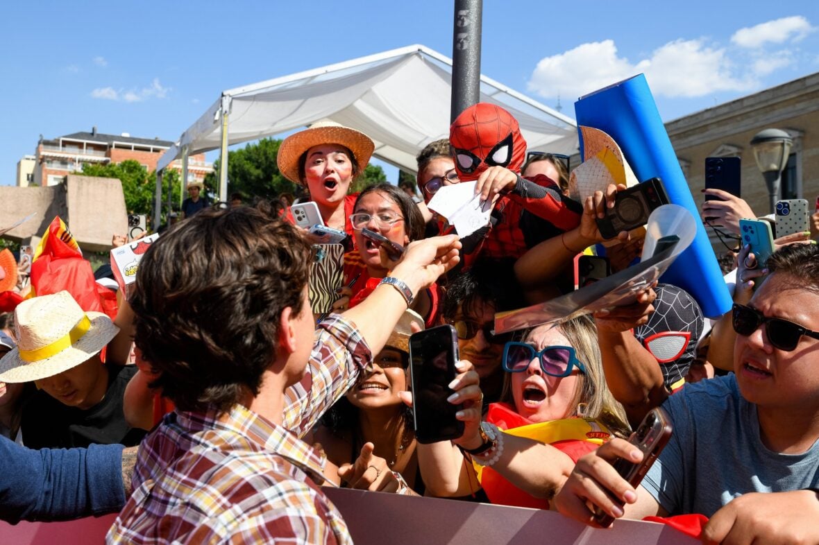 Tom Holland at the Spanish National Football Team's World Cup Kick-off Celebration