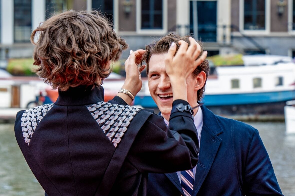 Zendaya and Tom Holland promote the new "Spider-Man" movie in Amsterdam