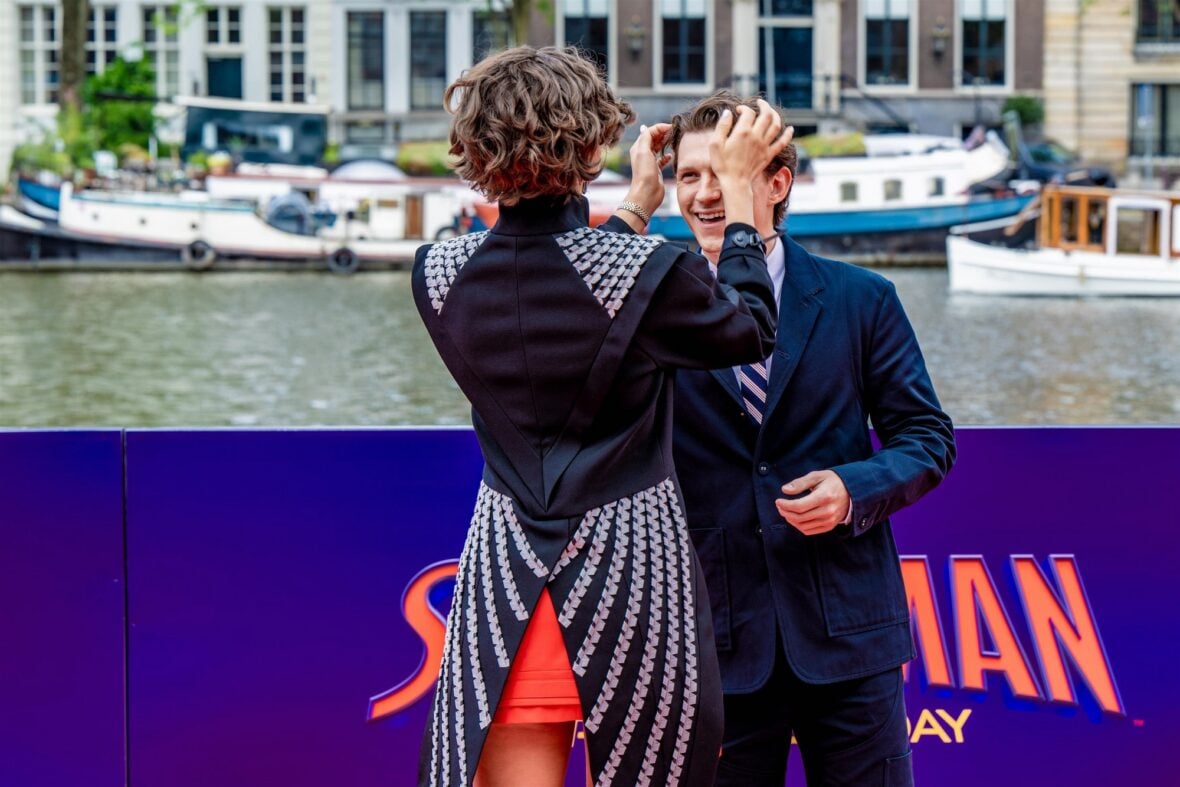 Zendaya and Tom Holland promote the new "Spider-Man" movie in Amsterdam
