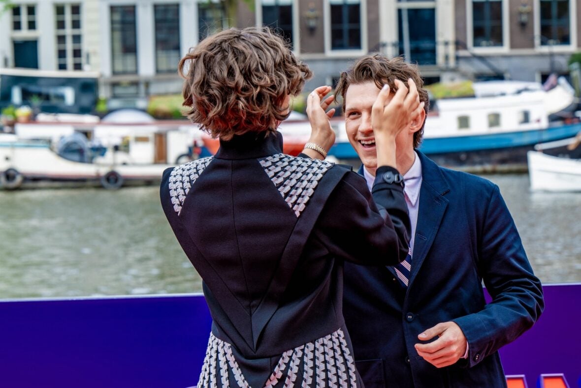 Zendaya and Tom Holland promote the new "Spider-Man" movie in Amsterdam