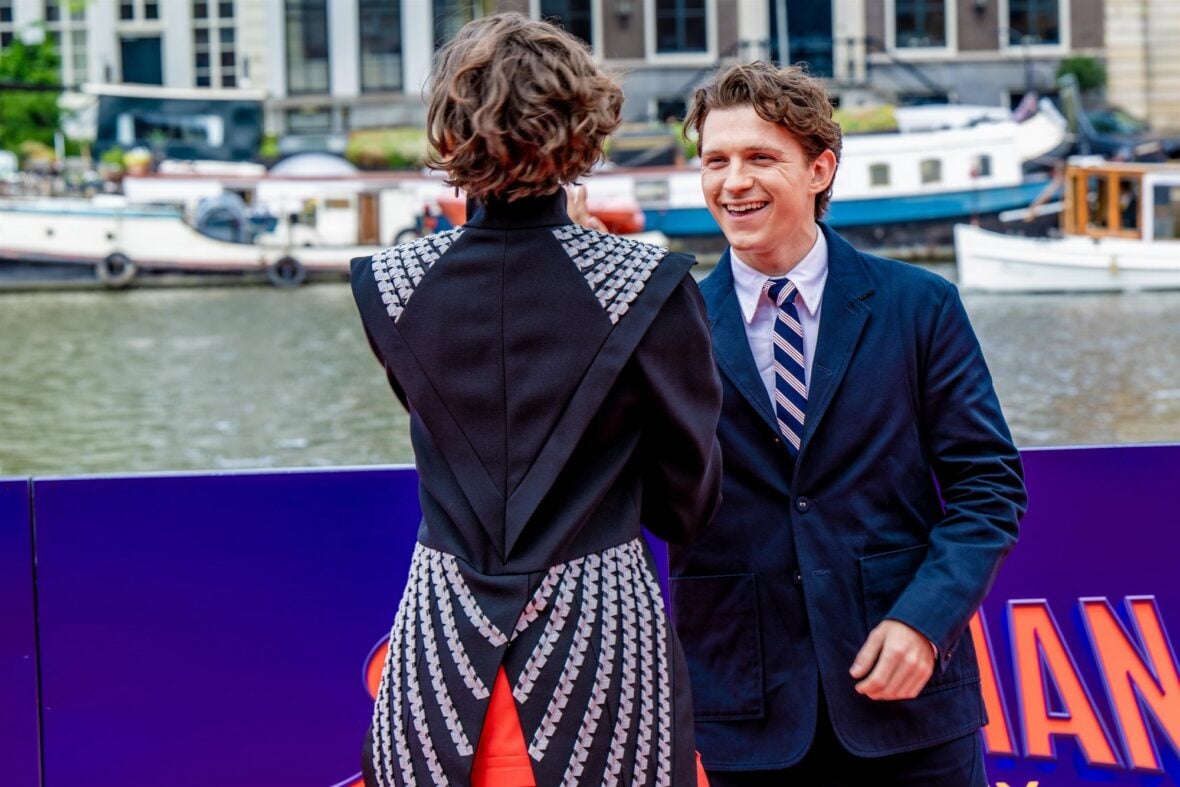 Zendaya and Tom Holland promote the new "Spider-Man" movie in Amsterdam