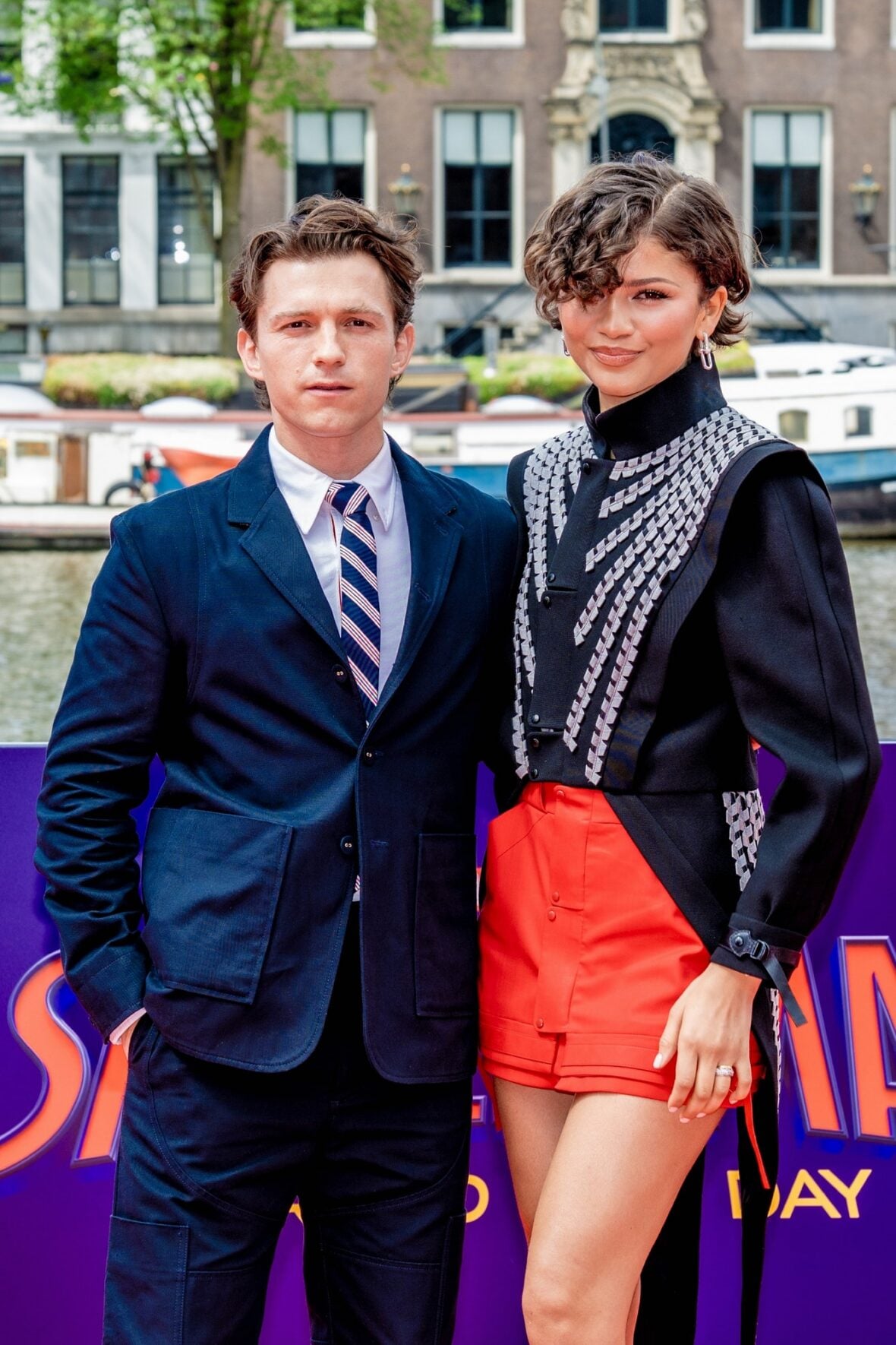 Zendaya and Tom Holland promote the new "Spider-Man" movie in Amsterdam