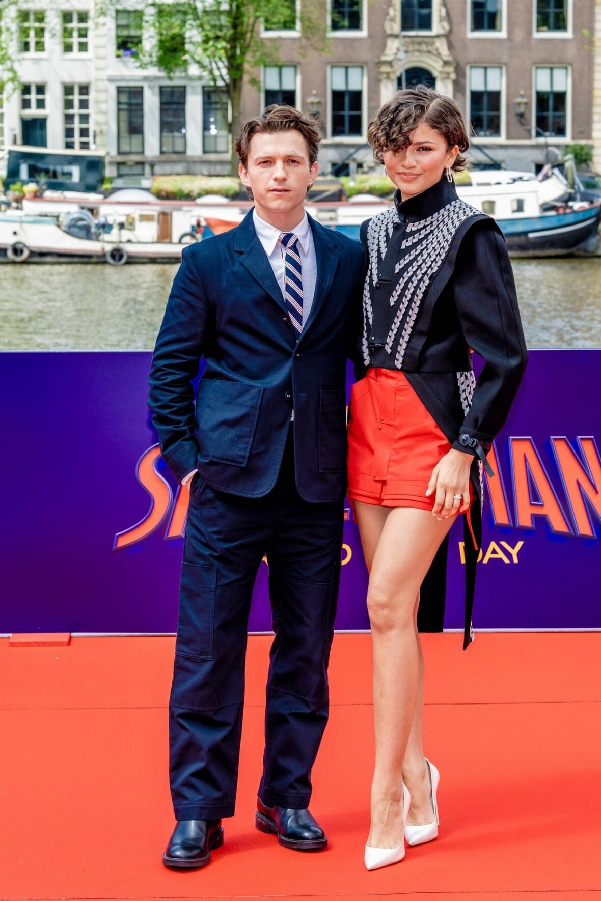 Zendaya and Tom Holland promote the new "Spider-Man" movie in Amsterdam