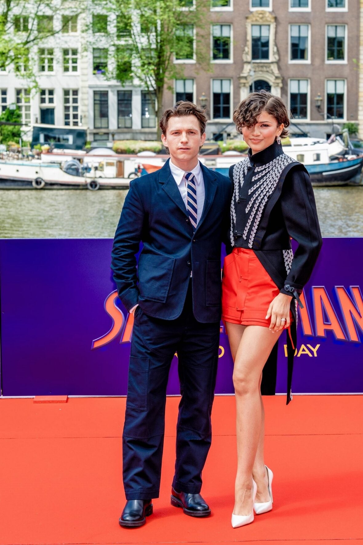 Zendaya and Tom Holland promote the new "Spider-Man" movie in Amsterdam