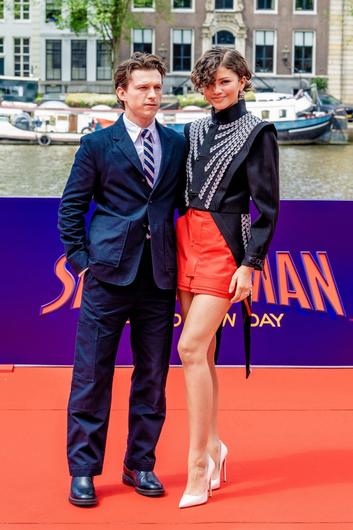 Zendaya and Tom Holland promote the new "Spider-Man" movie in Amsterdam