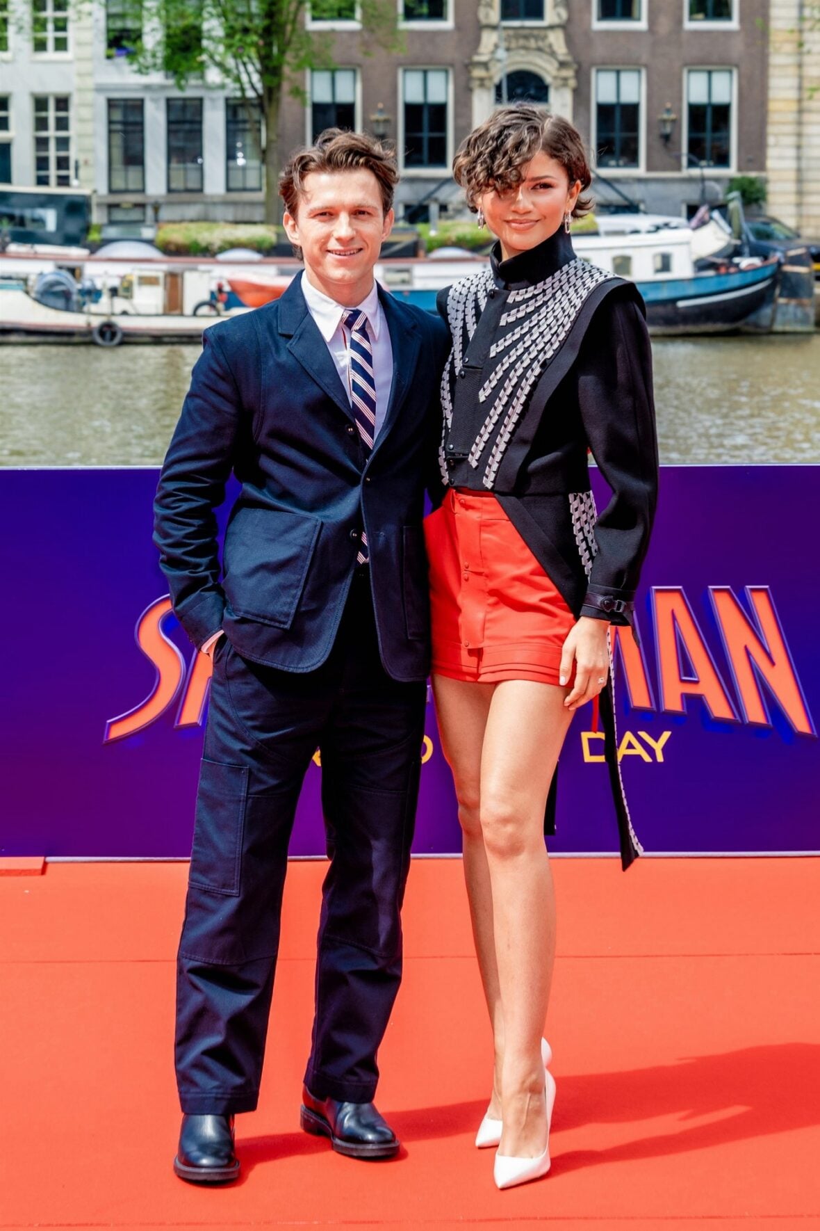 Zendaya and Tom Holland promote the new "Spider-Man" movie in Amsterdam