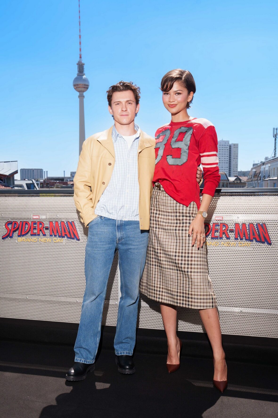 Tom Holland and Zendaya promoting Spider-Man: Brand New Day in Berlin, Germany on June 22, 2026