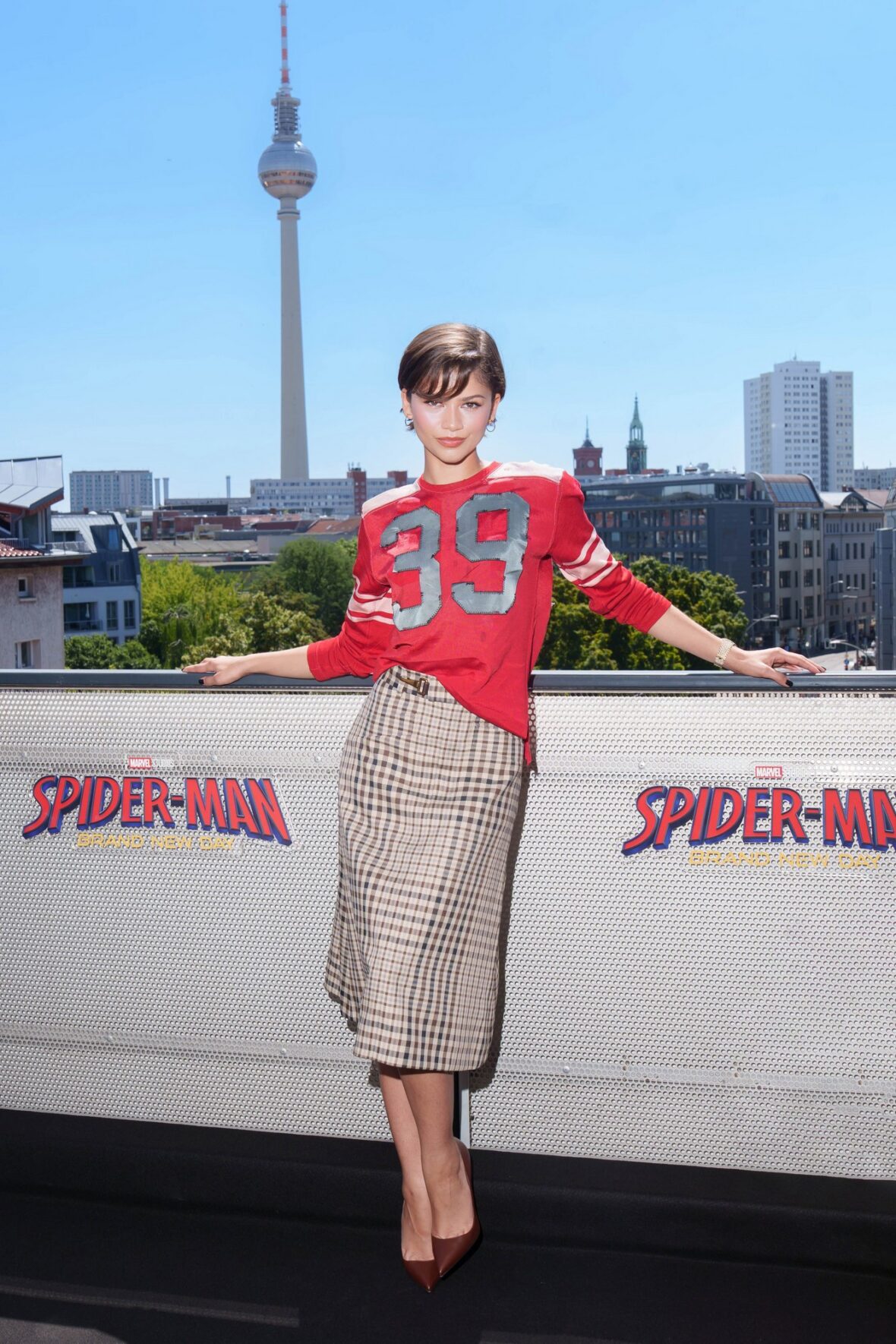 Zendaya promoting Spider-Man: Brand New Day in Berlin, Germany on June 22, 2026