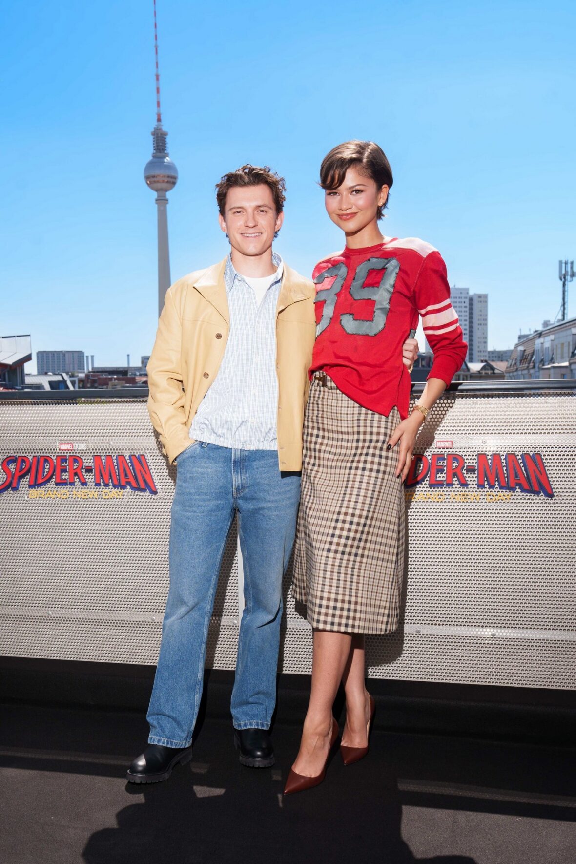 Tom Holland and Zendaya promoting Spider-Man: Brand New Day in Berlin, Germany on June 22, 2026