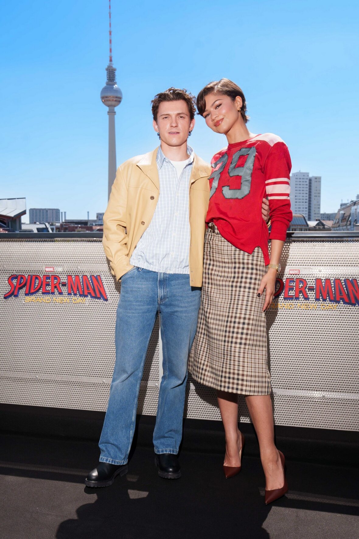 Tom Holland and Zendaya promoting Spider-Man: Brand New Day in Berlin, Germany on June 22, 2026