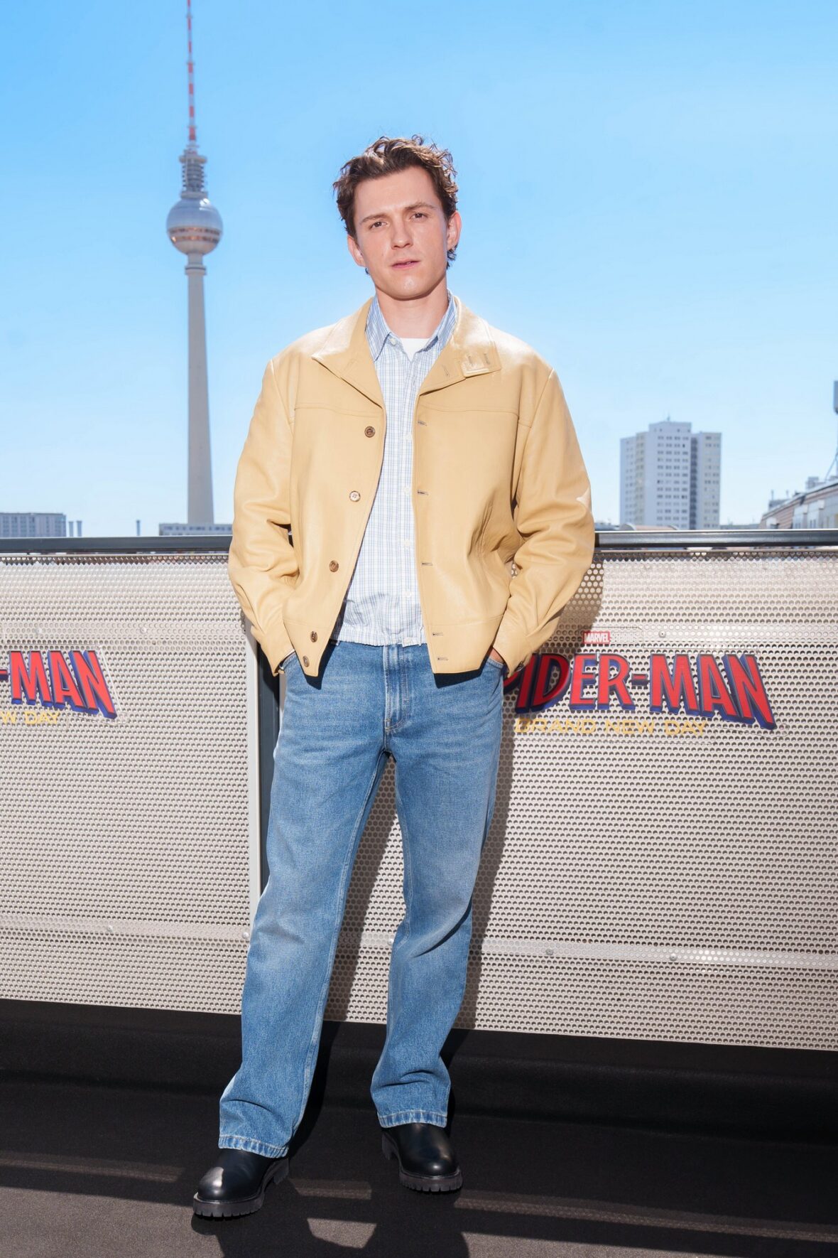 Tom Holland promoting Spider-Man: Brand New Day in Berlin, Germany on June 22, 2026
