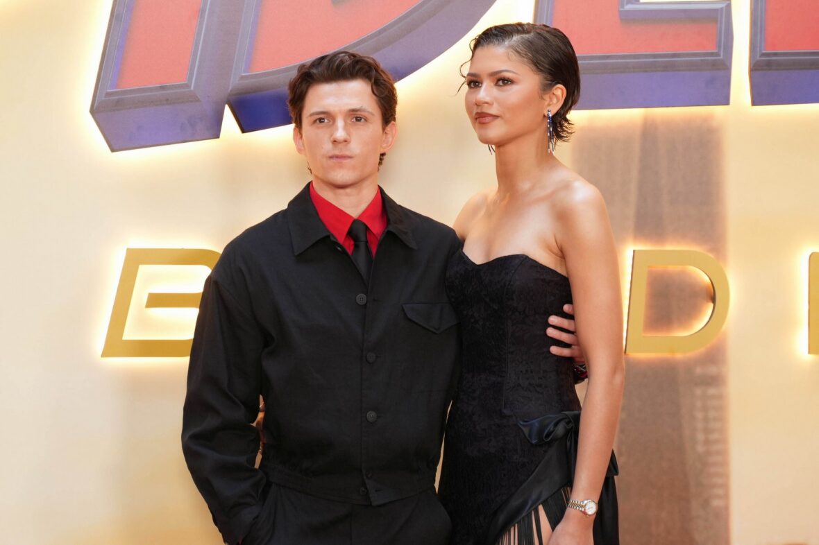 Tom Holland and Zendaya at the Spider-Man Brand New Day photo call in Madrid