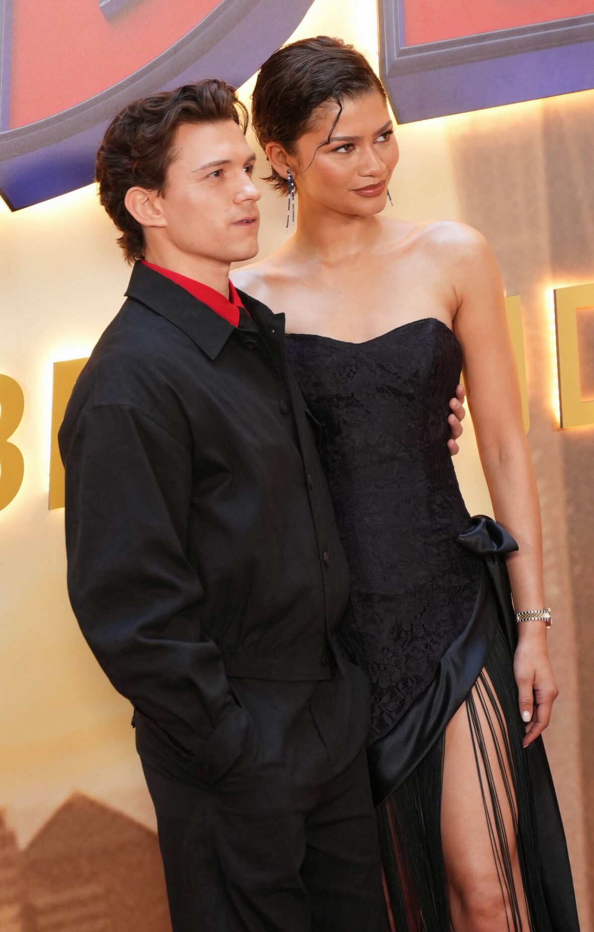Tom Holland and Zendaya at the Spider-Man Brand New Day photo call in Madrid