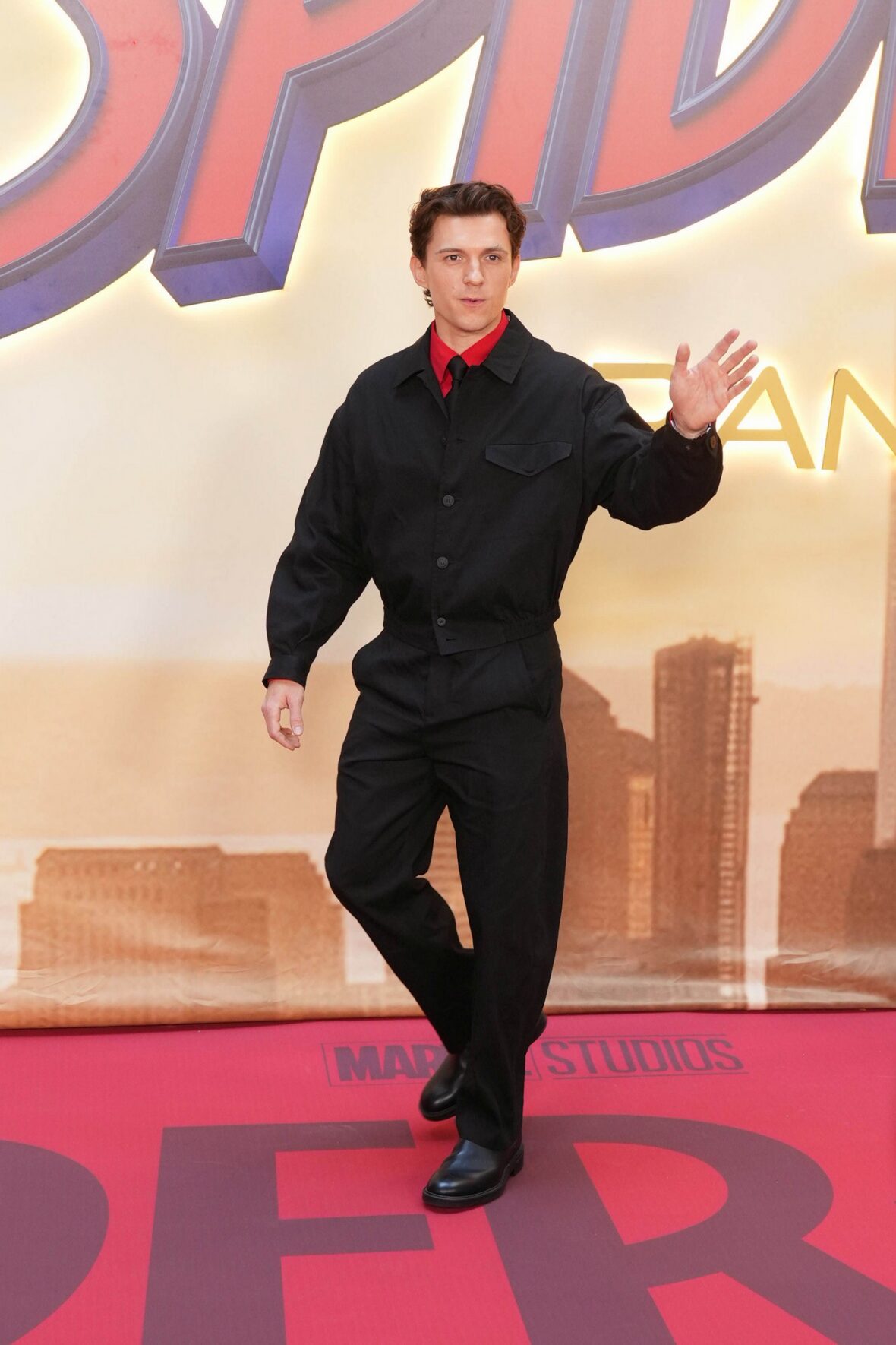 Tom Holland at the Spider-Man Brand New Day photo call in Madrid