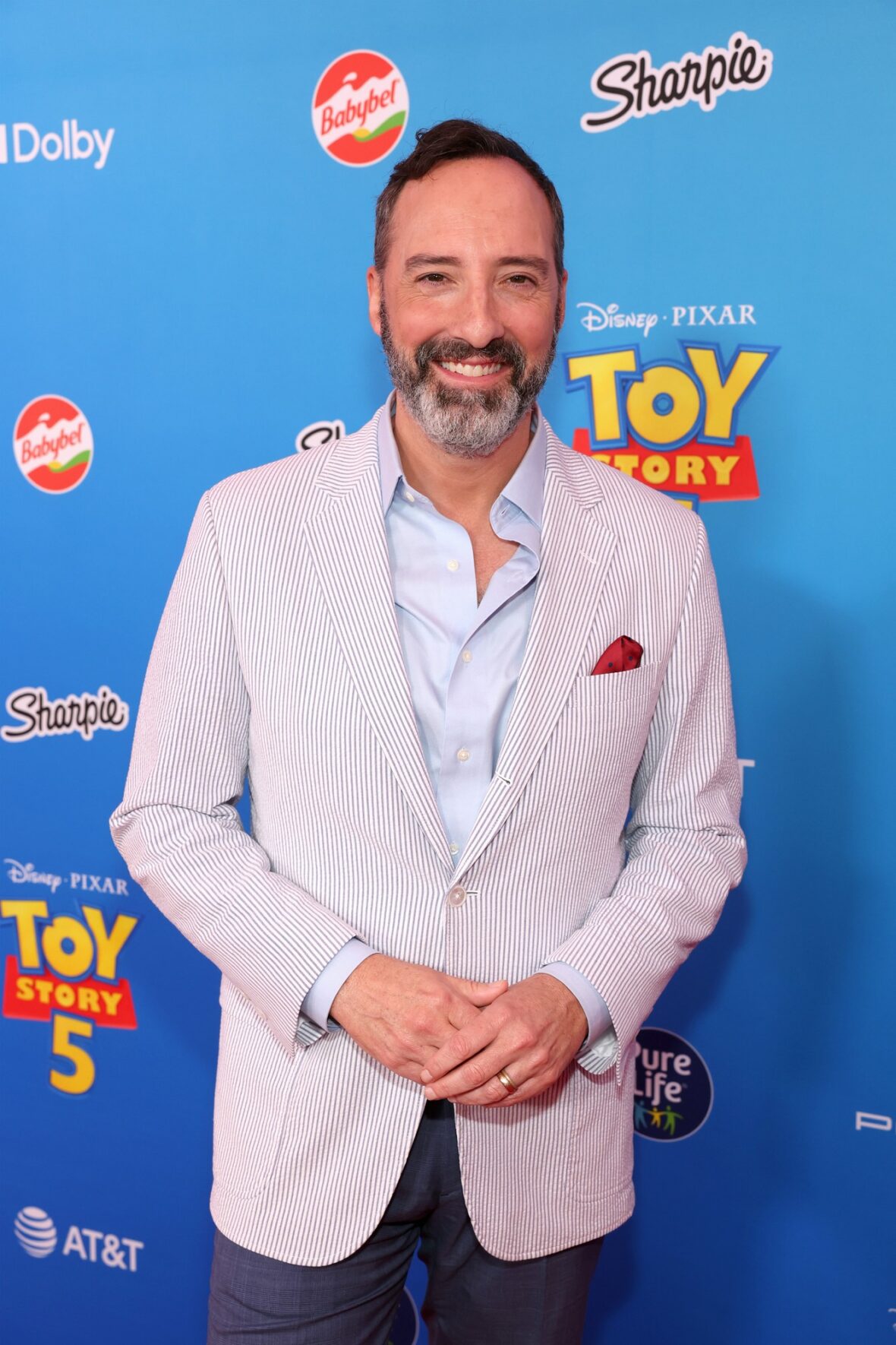 Tony Hale attends the Toy Story 5 premiere in Los Angeles