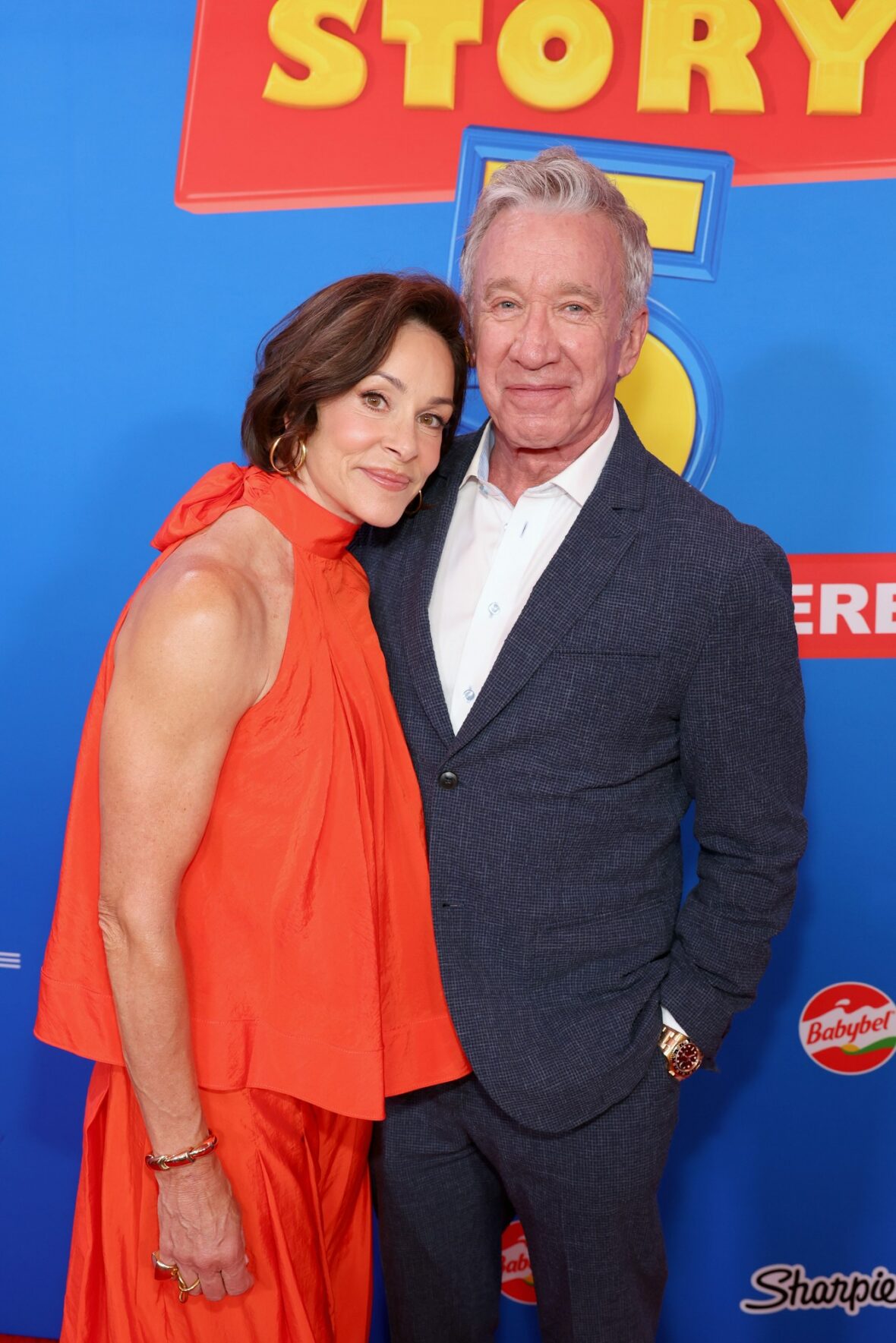 Tim Allen and Jane Hajduk attend the Toy Story 5 premiere in Los Angeles
