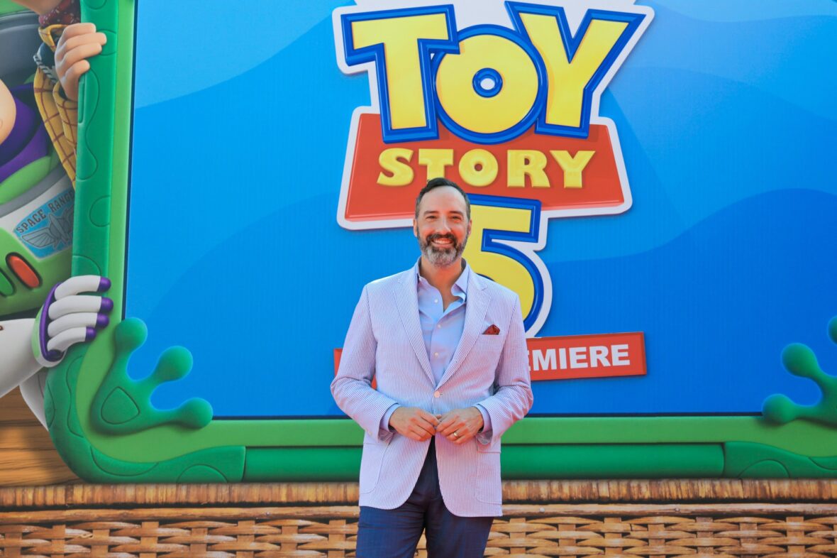 Tony Hale attends the Toy Story 5 premiere in Los Angeles
