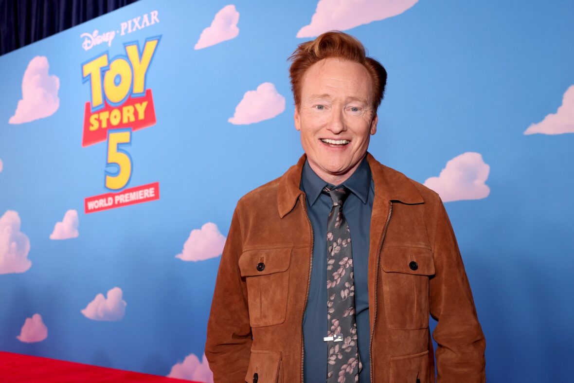 Conan O'Brien attends the Toy Story 5 premiere in Los Angeles