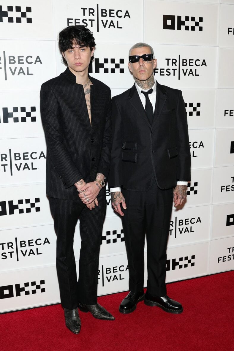 Landon Barker and Travis Barker at the Tribeca Film Festival