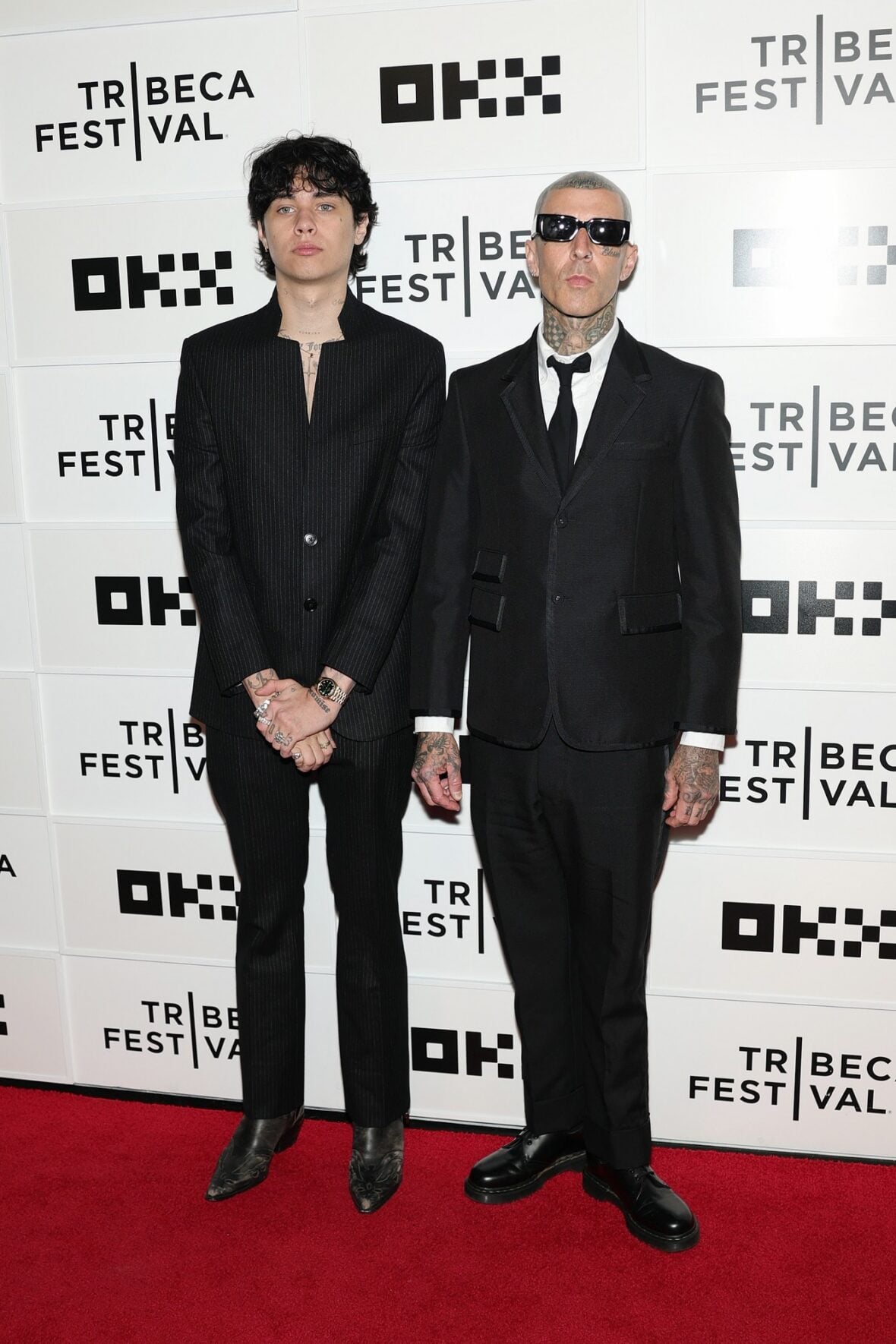 Landon Barker and Travis Barker at the Tribeca Film Festival