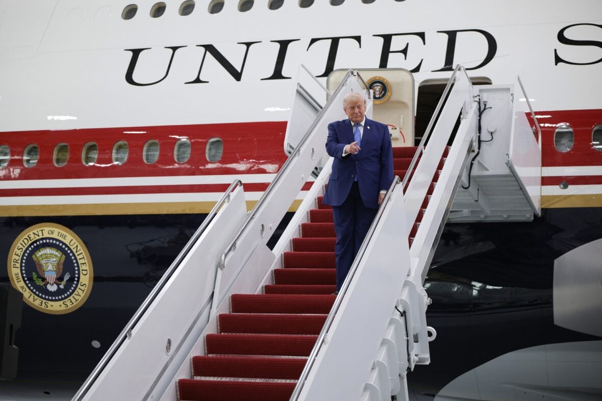 Donald Trump unveils the new Air Force One