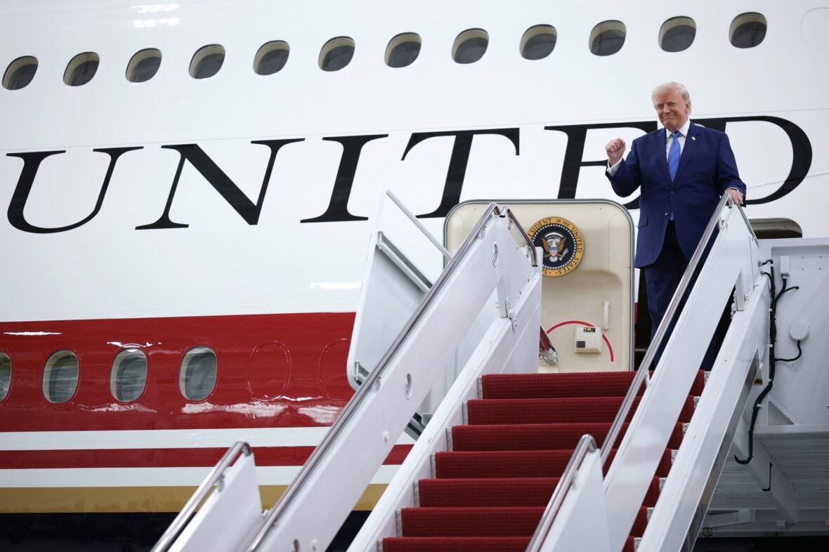 Donald Trump unveils the new Air Force One