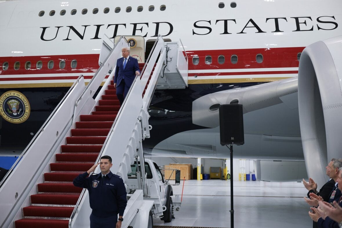 Donald Trump unveils the new Air Force One